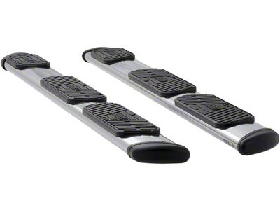 Regal 7-Inch Wheel-to-Wheel Oval Side Step Bars; Polished Stainless (07-21 Tundra Double Cab w/ 6-1/2-Foot Bed)