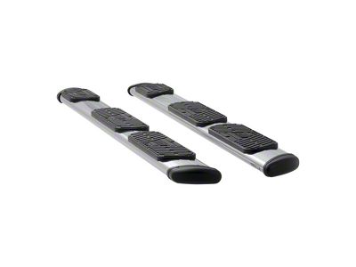 Regal 7-Inch Oval Side Step Bars without Mounting Brackets; Polished Stainless (07-21 Tundra Double Cab w/ 6-1/2-Foot Bed)