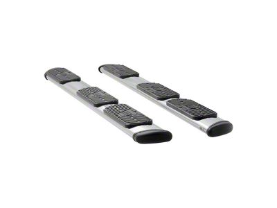 Regal 7-Inch Oval Side Step Bars without Mounting Brackets; Polished Stainless (07-21 Tundra Double Cab w/ 8-Foot Bed)