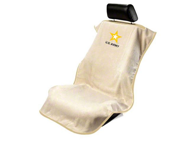 Seat Towel with Army Logo; Tan (Universal; Some Adaptation May Be Required)