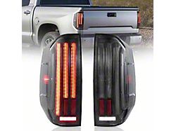 Sequential LED Tail Lights; Black Housing; Clear Lens (14-21 Tundra)