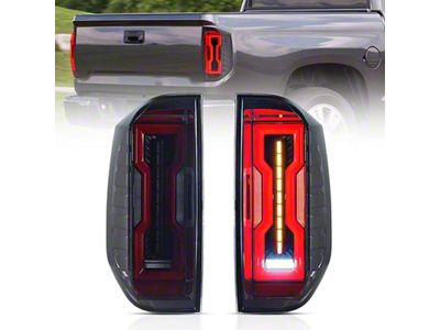 Sequential LED Tail Lights; Black Housing; Smoked Lens (14-21 Tundra)