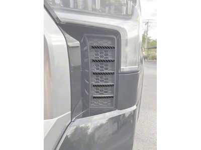 Side Air Intake Line Accent Trim; Forged Carbon Fiber (22-24 Tundra)