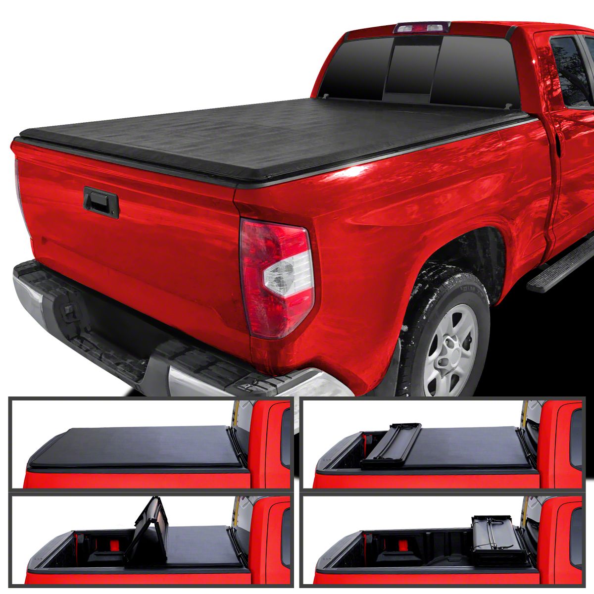 Tundra Soft Quad-Fold Tonneau Cover (07-21 Tundra w/ 6-1/2-Foot Bed ...