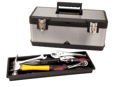 Steel Tool Box with Tool Tray; 20-Inch Wide