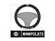 Steering Wheel Cover with Winnipeg Jets Logo; Black (Universal; Some Adaptation May Be Required)