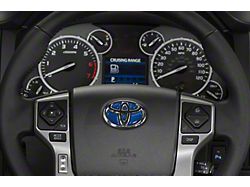 Steering Wheel Emblem Inserts; Blazing Blue (07-21 Tundra)