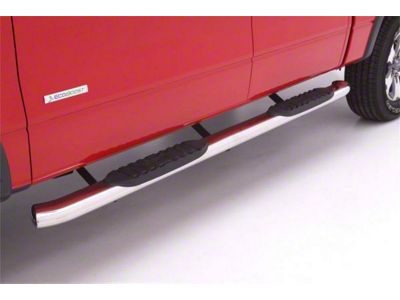 5-Inch Oval Curved Nerf Side Step Bars; Polished Stainless (07-21 Tundra Double Cab)