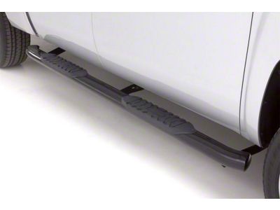 5-Inch Oval Curved Nerf Side Step Bars; Black (07-21 Tundra Double Cab)