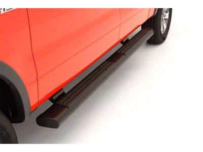 6-Inch Oval Straight Nerf Side Step Bars; Black (07-21 Tundra Double Cab)