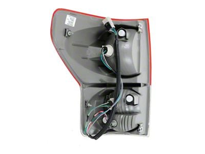 Tail Light; Chrome Housing; Red Clear Lens; Passenger Side (07-09 Tundra)