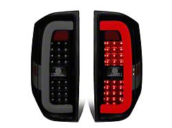 C-Tube LED Tail Lights; Black Housing; Smoked Lens (14-18 Tundra)