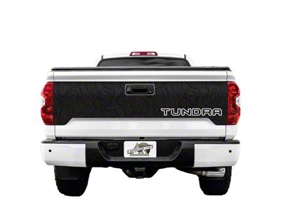 Tailgate Graphic; Matte Black with Sky Blue Outline (14-21 Tundra)