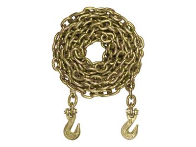 Transport Binder Safety Chain with Two Clevis Hooks; 20-Foot; 18,800 lb.