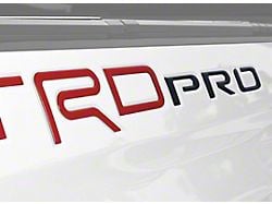 TRD Pro Bed Side Letter Inserts; Forged Carbon Fiber (15-21 Tundra)