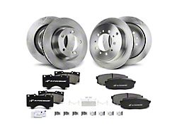 Vented 5-Lug Brake Rotor and Pad Kit; Front and Rear (07-21 Tundra)