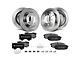 Vented 5-Lug Brake Rotor and Pad Kit; Front and Rear (07-21 Tundra)