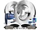 Vented 5-Lug Brake Rotor, Pad, Brake Fluid and Cleaner Kit; Front (07-21 Tundra)