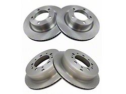 Vented 5-Lug Rotors; Front and Rear (07-21 Tundra)