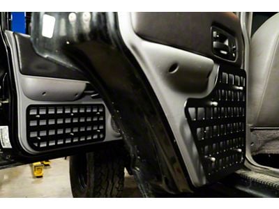 Turtle Laboratories Aluminum Front and Rear Door MOLLE Panels; Flat Black (97-01 Jeep Cherokee XJ 4-Door)