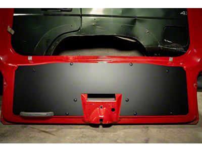 Turtle Laboratories Aluminum Rear Hatch Panel; Flat Black (97-01 Jeep Cherokee XJ w/ Rear Wiper)