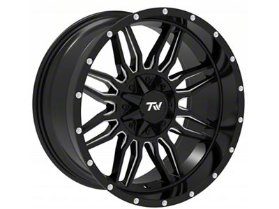 TW Offroad T11 Sword Gloss Black with Milled Spokes 6-Lug Wheel; 20x10; -12mm Offset (04-15 Titan)