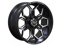 TW Offroad TF1 Gloss Black and Milled 6-Lug Wheel; 20x10; -12mm Offset (04-15 Titan)