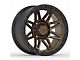 TW Offroad T23 Vector Matte Black with Bronze 6-Lug Wheel; 17x9 ; 0mm Offset (05-15 Tacoma)