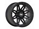 TW Offroad T23 Vector Matte Black with Gun Metal 6-Lug Wheel; 17x9 ; 0mm Offset (05-15 Tacoma)