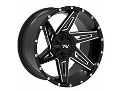 TW Offroad T4 Spin Gloss Black with Milled Spokes 6-Lug Wheel; 20x10; -12mm Offset (05-15 Tacoma)