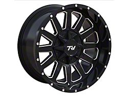 TW Offroad T5 Triangle Gloss Black with Milled Spokes 6-Lug Wheel; 20x9; 0mm Offset (05-15 Tacoma)