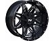 TW Offroad T2 Spider Gloss Black with Milled Spokes 6-Lug Wheel; 20x9; 0mm Offset (10-24 4Runner)