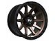 TW Offroad T21 Straight Matte Black with Bronze 6-Lug Wheel; 17x9 ; 0mm Offset (10-24 4Runner)