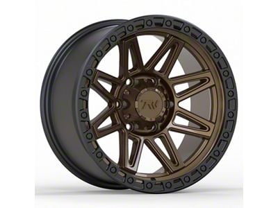 TW Offroad T23 Vector Matte Black with Bronze 6-Lug Wheel; 17x9 ; 0mm Offset (10-24 4Runner)
