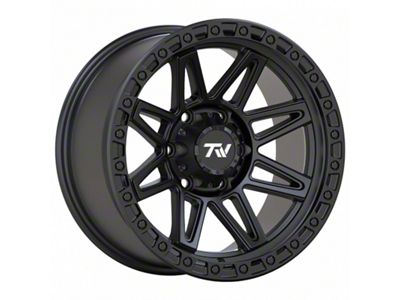 TW Offroad T23 Vector Matte Black with Gun Metal 6-Lug Wheel; 17x9 ; 0mm Offset (10-24 4Runner)