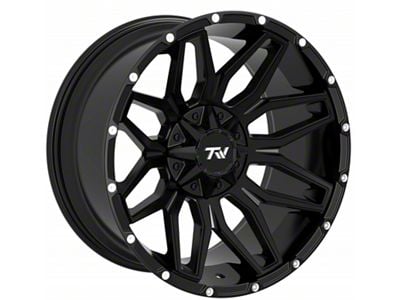 TW Offroad T3 Lotus Gloss Black 6-Lug Wheel; 22x12; -44mm Offset (10-24 4Runner)