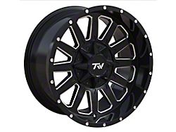 TW Offroad T5 Triangle Gloss Black with Milled Spokes 6-Lug Wheel; 20x10; -12mm Offset (10-24 4Runner)