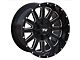 TW Offroad T5 Triangle Gloss Black with Milled Spokes 6-Lug Wheel; 20x10; -12mm Offset (10-24 4Runner)