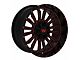 TW Offroad T6 Speed Gloss Black with Red 6-Lug Wheel; 20x10; -12mm Offset (10-24 4Runner)