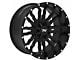 TW Offroad T8 Flame Gloss Black with Milled Spokes 6-Lug Wheel; 20x10; -12mm Offset (10-24 4Runner)