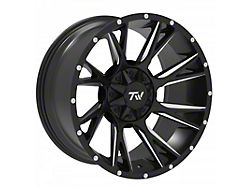 TW Offroad T12 Blade Gloss Black with Milled Spokes 6-Lug Wheel; 20x10; -12mm Offset (16-23 Tacoma)