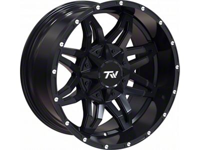 TW Offroad T2 Spider Gloss Black 6-Lug Wheel; 20x10; -12mm Offset (16-23 Tacoma)