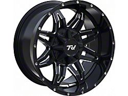 TW Offroad T2 Spider Gloss Black with Milled Spokes 6-Lug Wheel; 20x10; -12mm Offset (16-23 Tacoma)