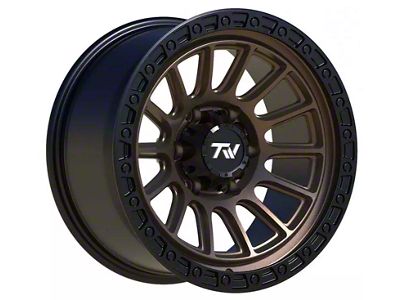TW Offroad T22 Rotor Matte Black with Bronze 6-Lug Wheel; 17x9 ; 0mm Offset (16-23 Tacoma)