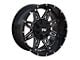 TW Offroad T1 Spear Gloss Black with Milled Spokes 6-Lug Wheel; 20x10; -12mm Offset (03-09 4Runner)