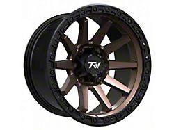 TW Offroad T21 Straight Matte Black with Bronze 6-Lug Wheel; 17x9 ; 0mm Offset (03-09 4Runner)