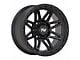 TW Offroad T23 Vector Matte Black with Gun Metal 6-Lug Wheel; 17x9 ; 0mm Offset (03-09 4Runner)