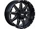 TW Offroad T9 Simple Gloss Black with Milled Spokes 6-Lug Wheel; 20x9; -12mm Offset (03-09 4Runner)
