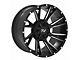 TW Offroad T12 Blade Gloss Black with Milled Spokes 6-Lug Wheel; 20x10; -12mm Offset (22-24 Bronco Raptor)
