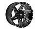 TW Offroad T4 Spin Gloss Black with Milled Spokes 6-Lug Wheel; 20x10; -12mm Offset (22-24 Bronco Raptor)